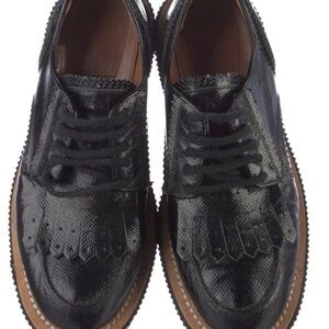 Givenchy Black Textured Leather Oxfords